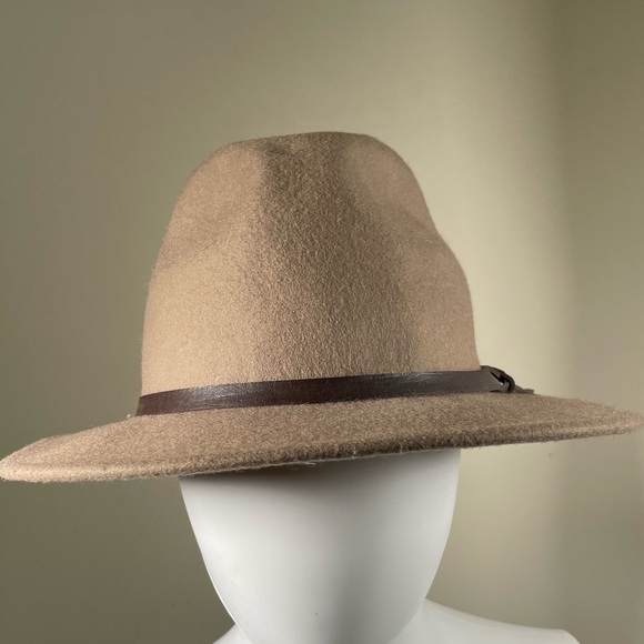 Manhattan Hat Company Wool Fedora Hat BOHO CITY CHIC Taupe Detail adjustable - Picture 12 of 15